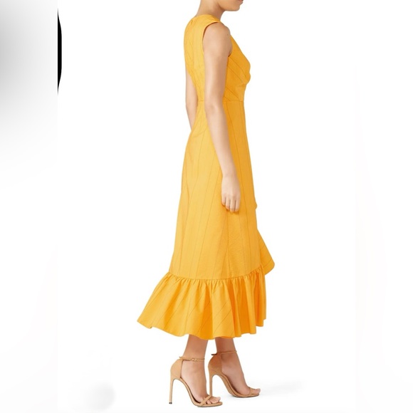 Sachin & Babi Mango Holly Dress Marigold Pinstripe Sleeveless Midi Dress Size 6 - Picture 3 of 13